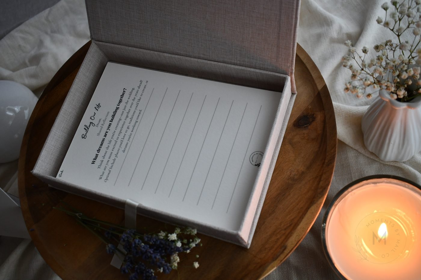 Before Forever cards prepared for a couple's story.