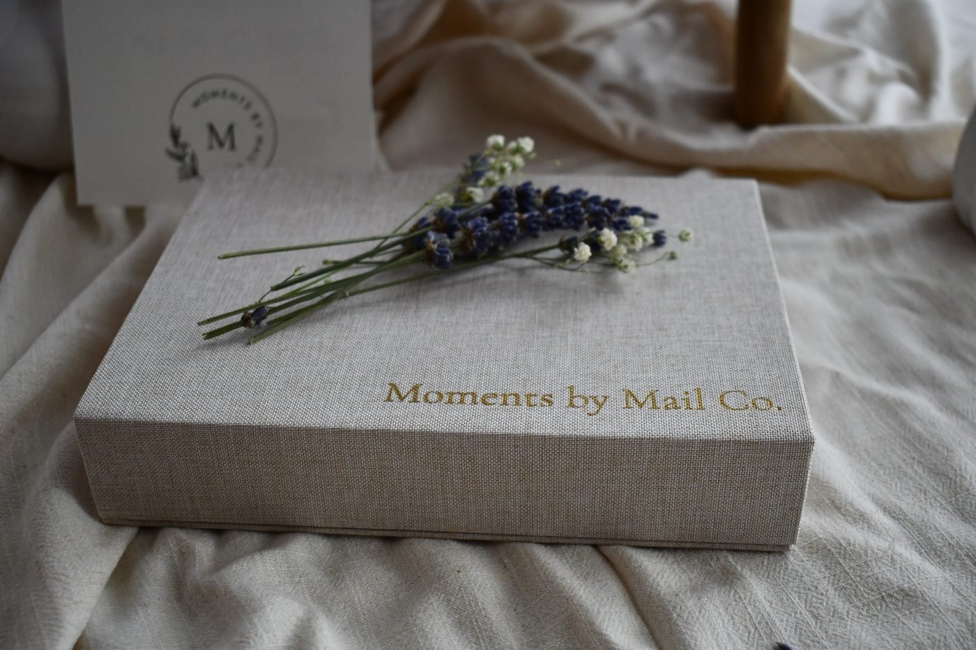 Open Memory Box with keepsake cards inside.